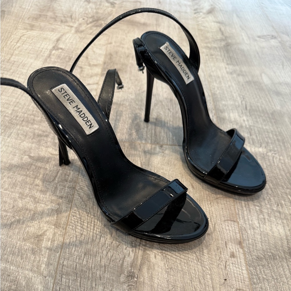 Steve Madden Glossy Black Stiletto Heels